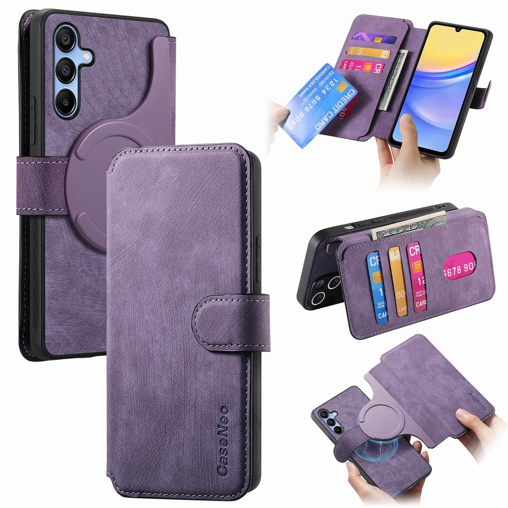 CASENEO MW-03 For Samsung Galaxy A54 5G Case with Detachable Wallet Leather+TPU Phone Cover