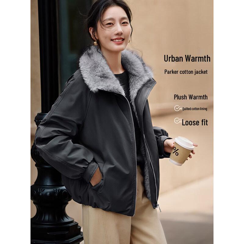 Women's Faux Fur Trimmed Padded Parka Jacket