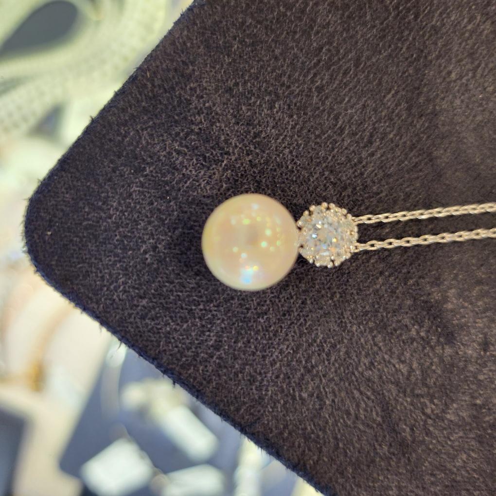 One Cubic Nuclear Pearl N Round Pearl Necklace MSMNEJJ0004WHF