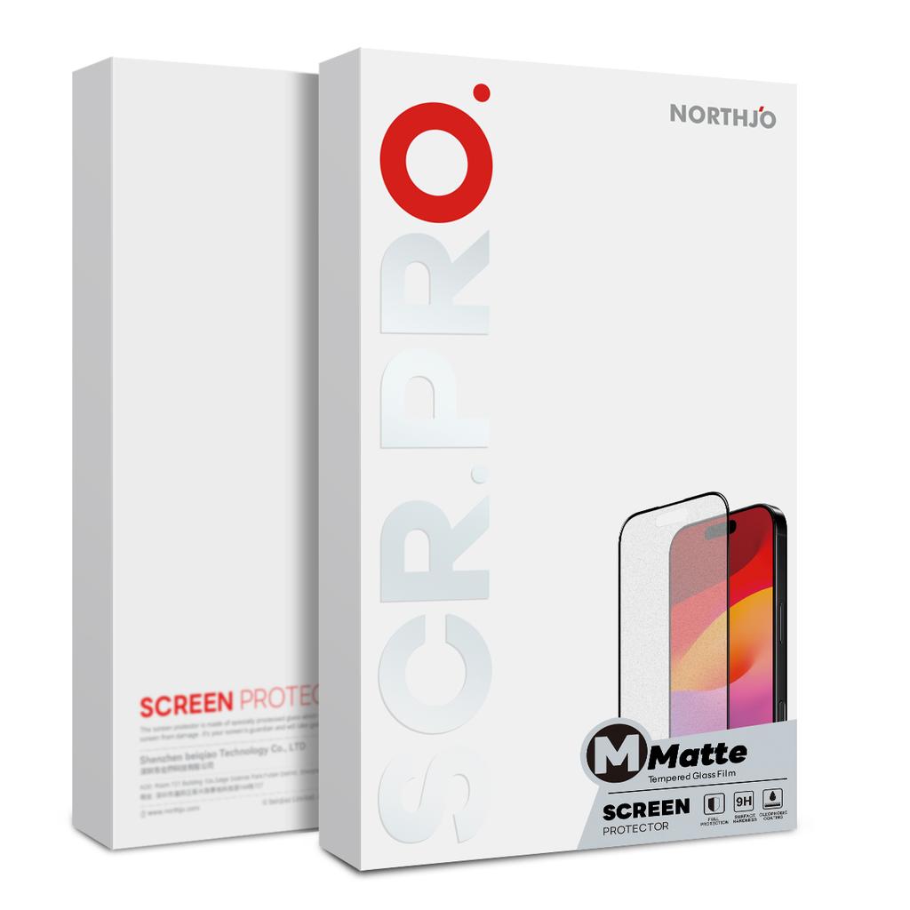 NORTHJO A++ For iPhone 17 Screen Protector Anti-Fingerprint Matte Full Coverage Tempered Glass Film