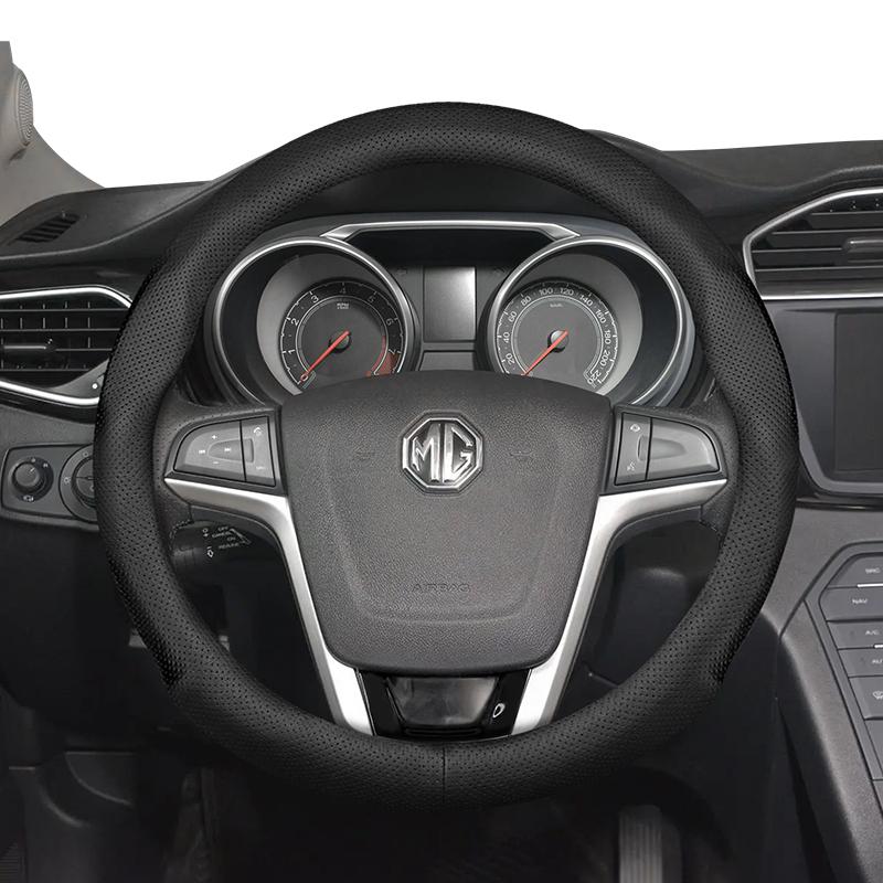 Suitable for Mg Ultra-Thin Breathable Leather Steering Wheel Cover Suitable for Zs Mg3 Hybrid Luxury 2025 One Mg4 Mulan Hs 5 6 Hector Gt Zt 4