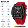Sanda Dual Display Multifunctional Waterproof Luminous Men's Wristwatch 