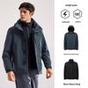 Jeep Men's 3-in-1 Windproof Waterproof Fleece Lined Hiking Jacket