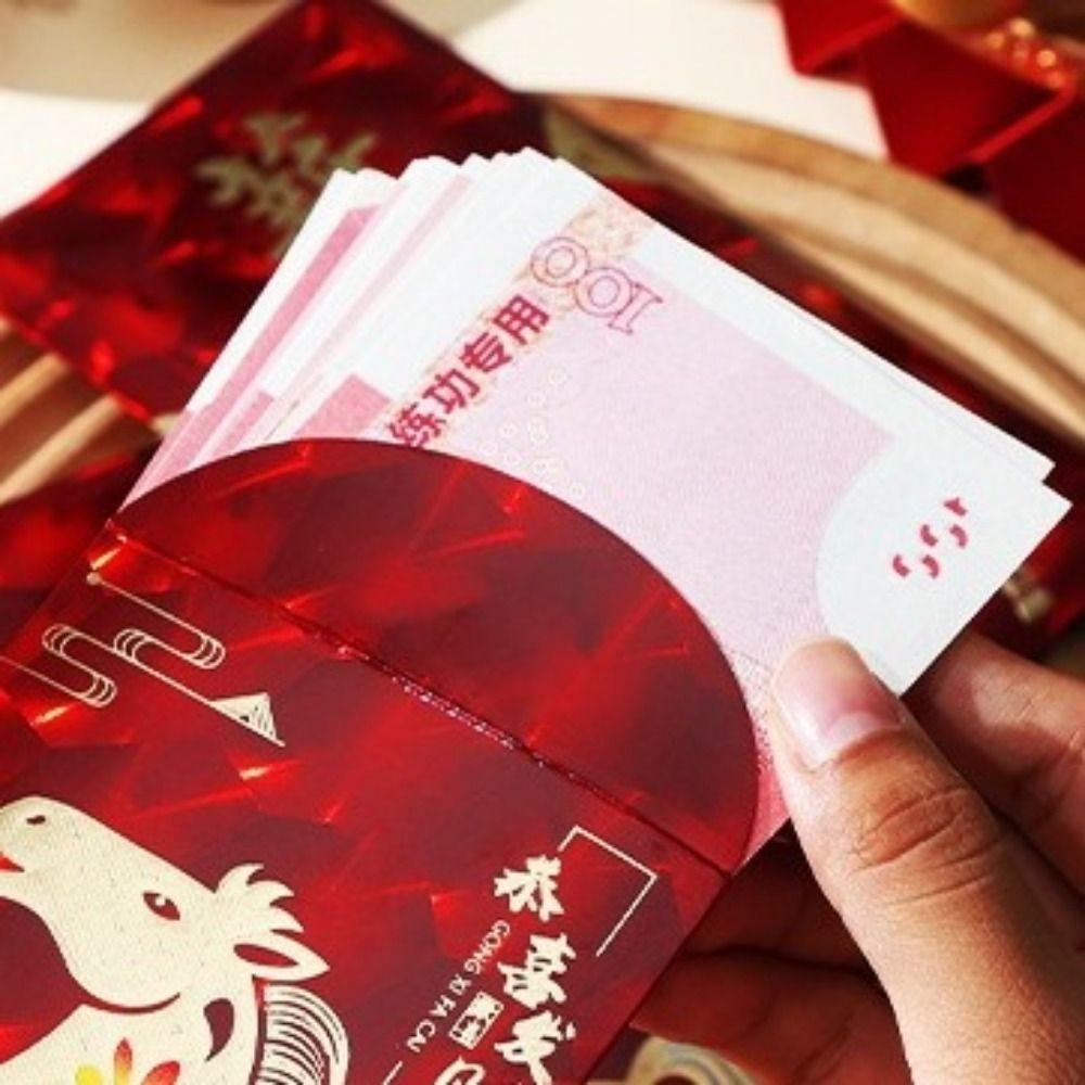 6Pcs Paper 2026 Horse Year Red Envelope Chinese Style Traditional New Year Money Envelope Large Capacity Best Wishes