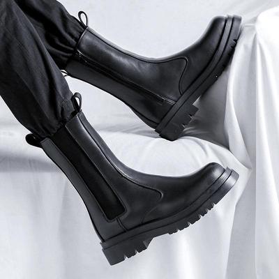 Bottines Chelsea montantes à bout rond pour homme, collection automne 2024 (70181-R)