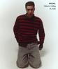 MUSINSA STANDARD Bold Stripe Long Sleeve T-Shirt [Black/Red]