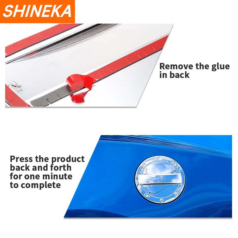SHINEKA Car Exterior Gas Oil Fuel Tank Cap Decoration Cover Trim for Chevrolet Camaro 2017 2018 2019 2020 2021 2022 Accessories