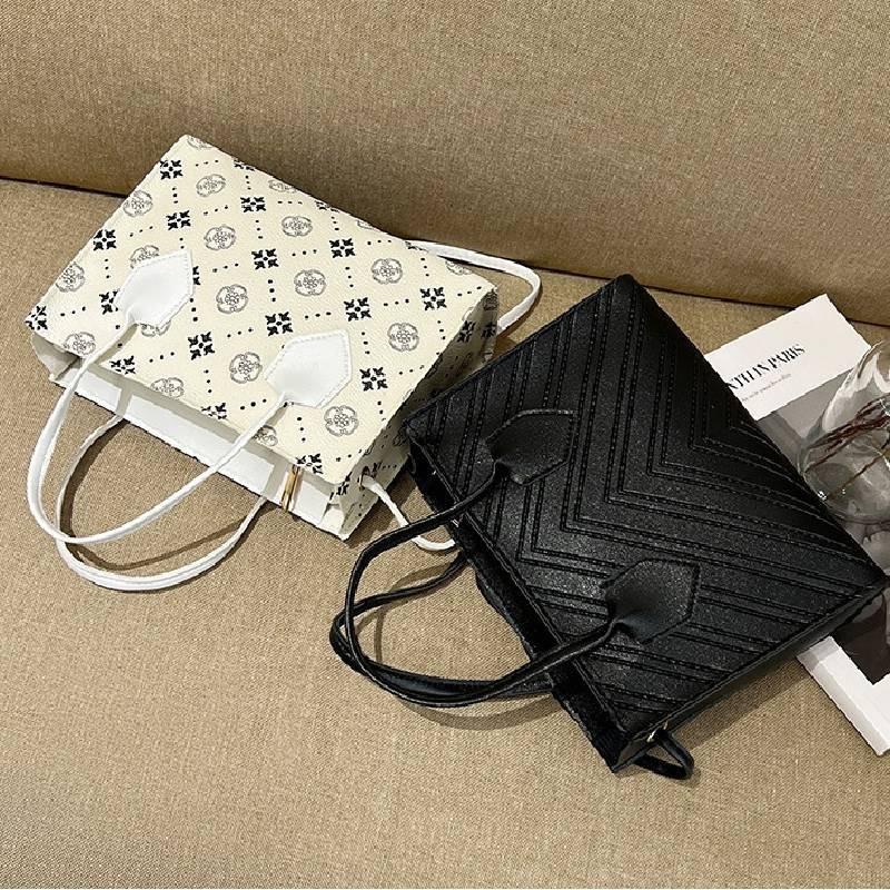 2022 New Women's V-pattern Embossed Small Kelly Bag Street Fashion Pu Handbag