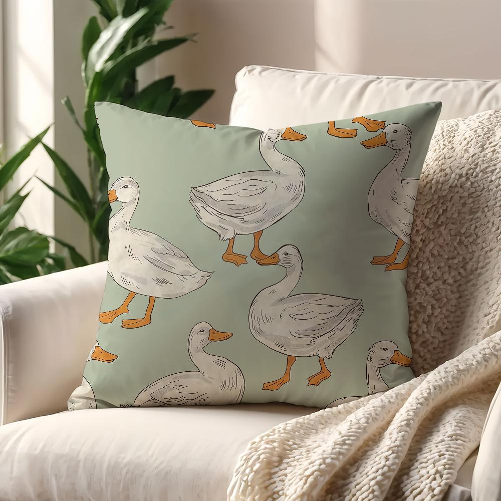 Stylish Goose Pattern cushion cover For Pillow Printing Sofa Decoration Home Car Room Coffee Shop Office Nordic Simplicity