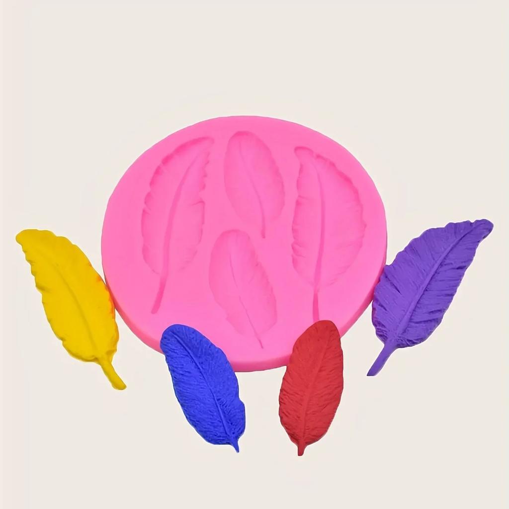 Feathers Silicone Cake Mold Cupcake Fondant Mold Cake Decorating Tools Chocolate Gumpaste Mould Resin Clay Candy Mold