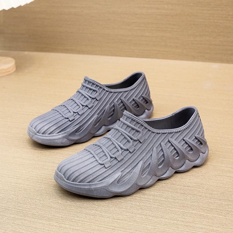 

Couple s Style All Season Low Top Fashionable Anti Slip Wear Resistant Comfortable Lightweight Shallow Toe Rain Shoe 45 сірий