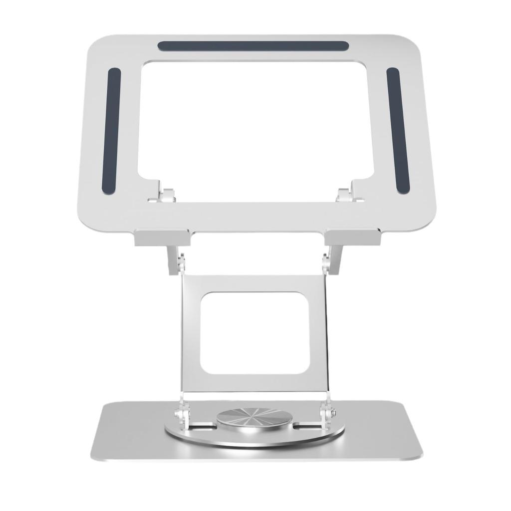 AP LAB Foldable Laptop Aluminum Alloy Heat Adjustable Shoulder Tablet Compatible Stand, 360-Degree Rotation, Construction, Lightweight, Dissipation,