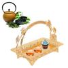 2pcs Alloy Metal Serving Tray Gold Vintage Tea Tray Decorative Coffee Tray  For Home Bar