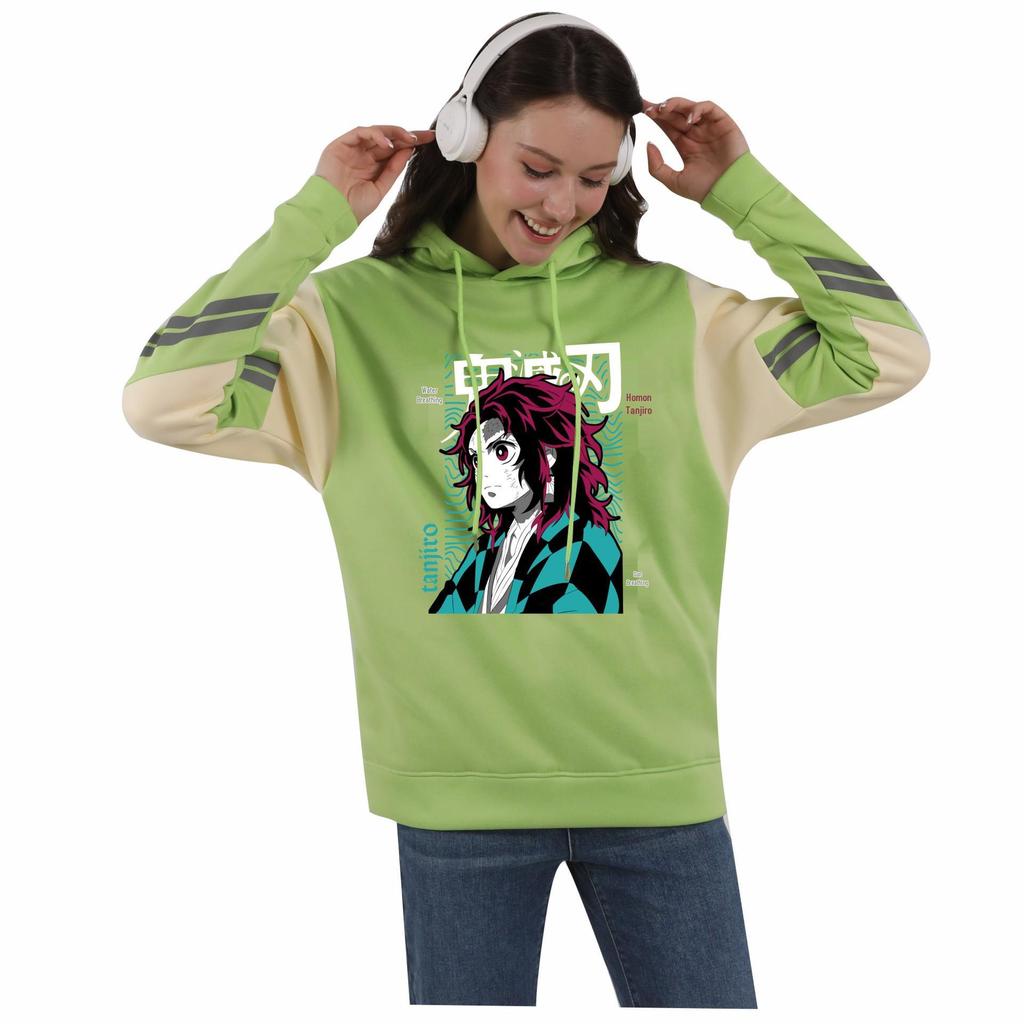 Demon Slayer Paar Patchwork Hoodie