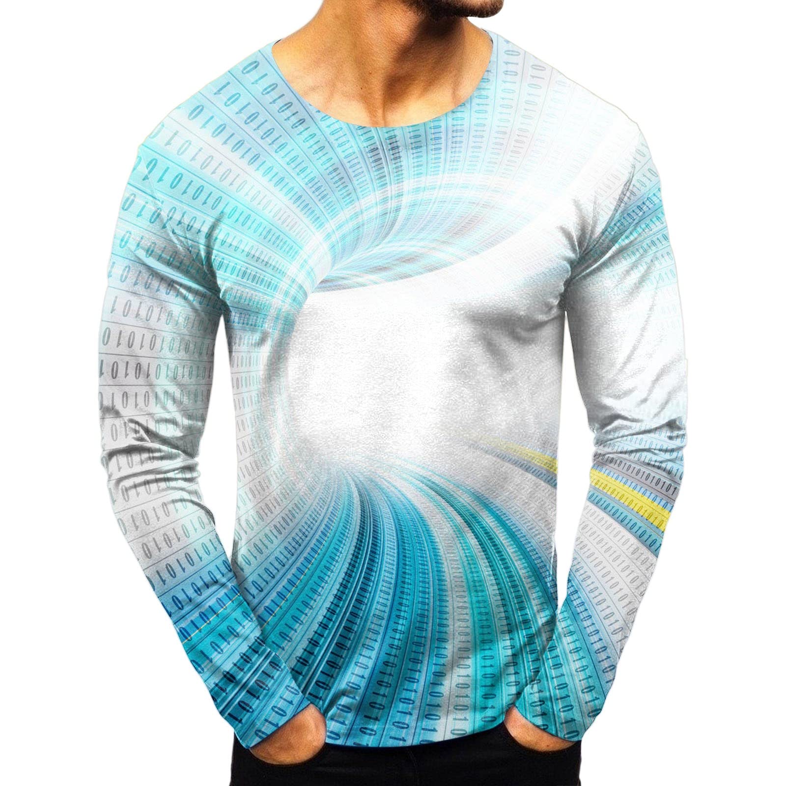 

Fashion Abstract Printed T-shirts Autumn Men and Women s Clothes O Neck Long Sleeve T-Shirts Top Men s Casual Pullover 6XL