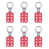 6 stk. Lockout Tagout Haspel 6 Huller 1 Tomme Kæbens Diameter Hængelås Haspel Aluminium Sikkerhedslås Spænde