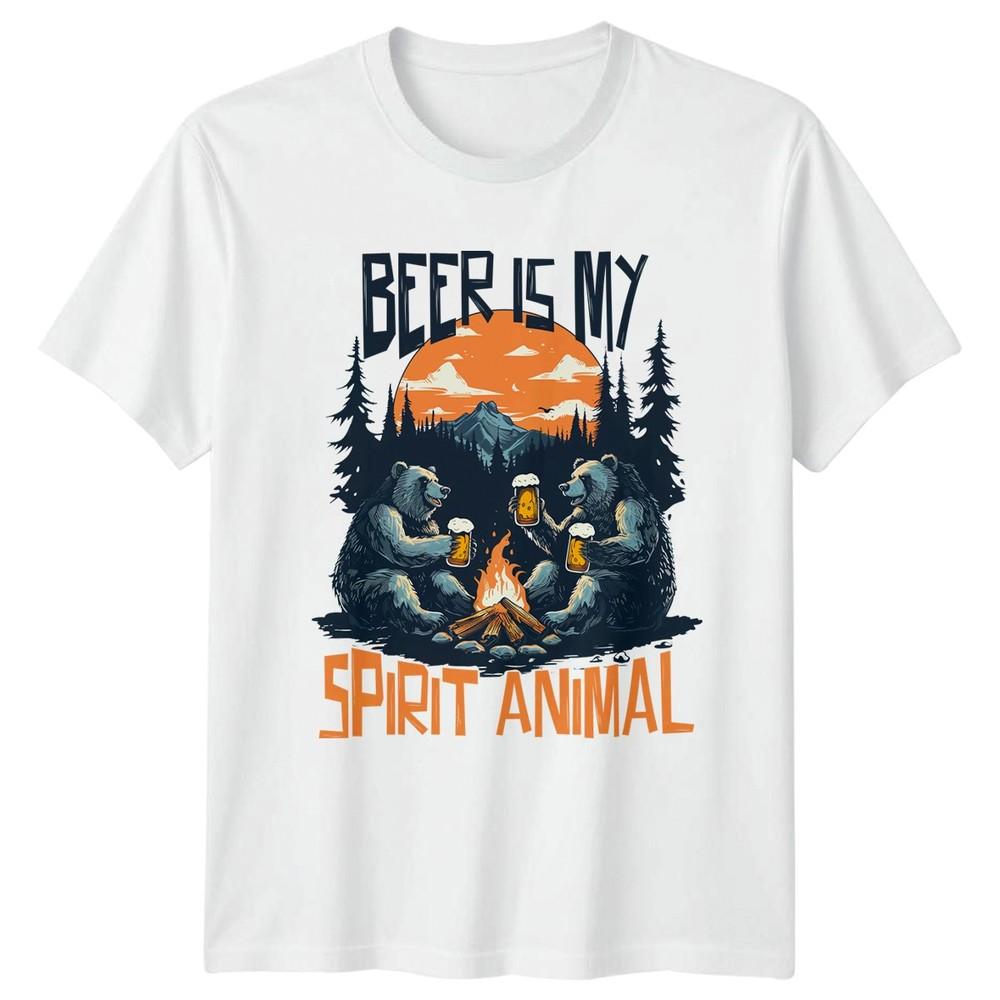 Beer Is My Spirit Animal TShirt Camping Beer Outdoors S