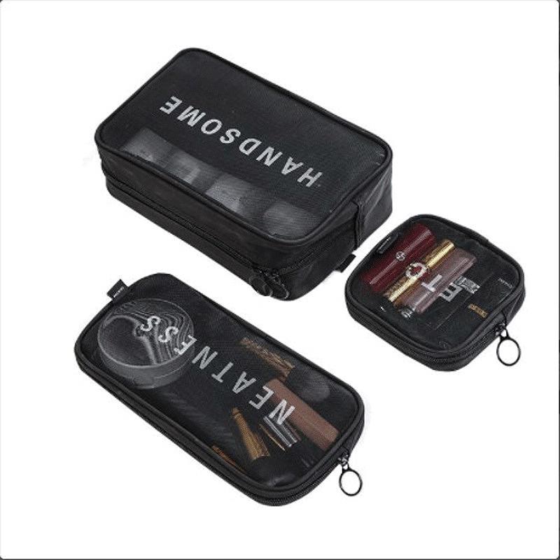Travel Pouch Makeup Bag Wash Toiletries Organizer Bag Mesh Cosmetic Storage Bag