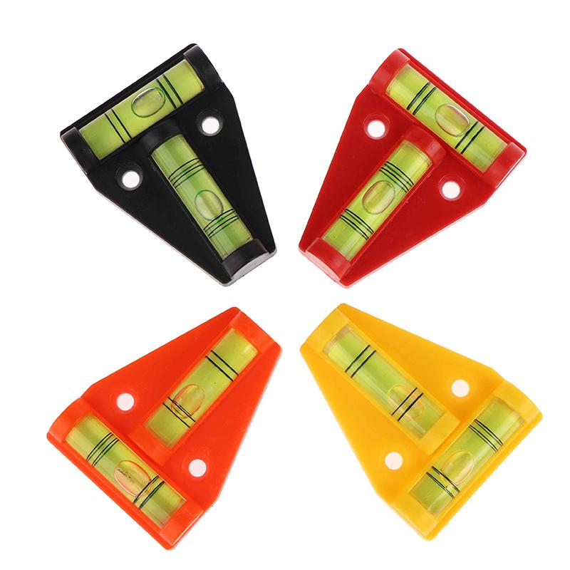 2Pcs Special Mini T Type Spirit Level Measurement Instrument Triangular Level T-type Spirit Bubble Shell Plastic Measuring Tools