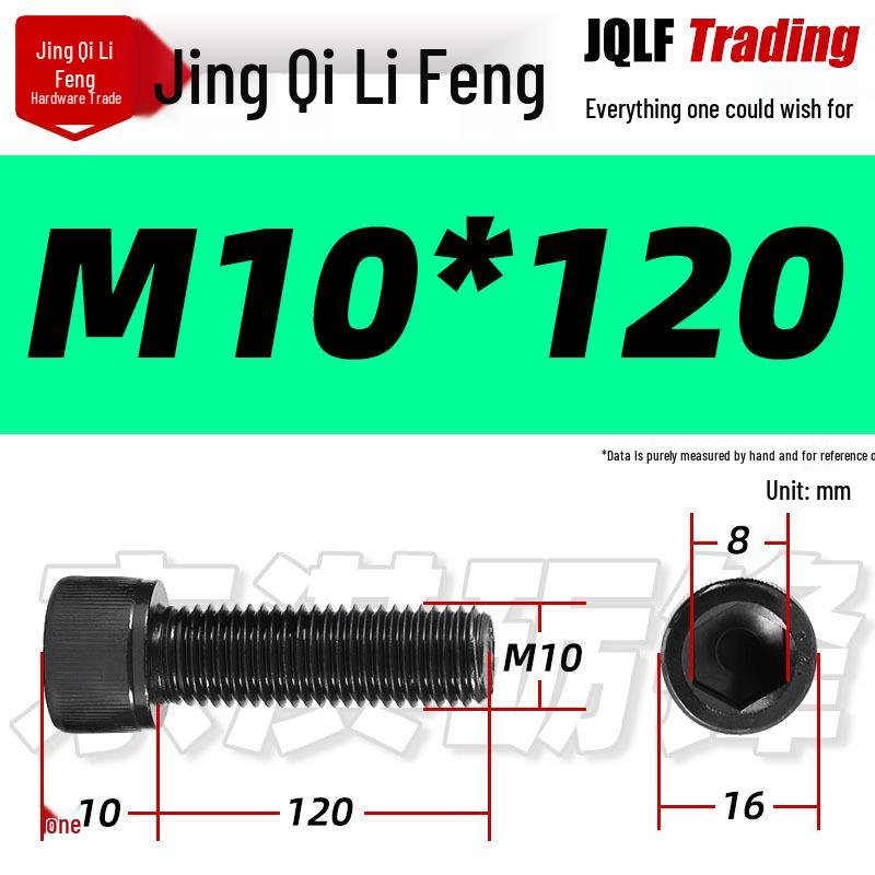 Grade 12.9 Full Thread Hex Socket Head Cap Screws - M3-M14 Black Cylindrical Bolts for Maker Accessories
