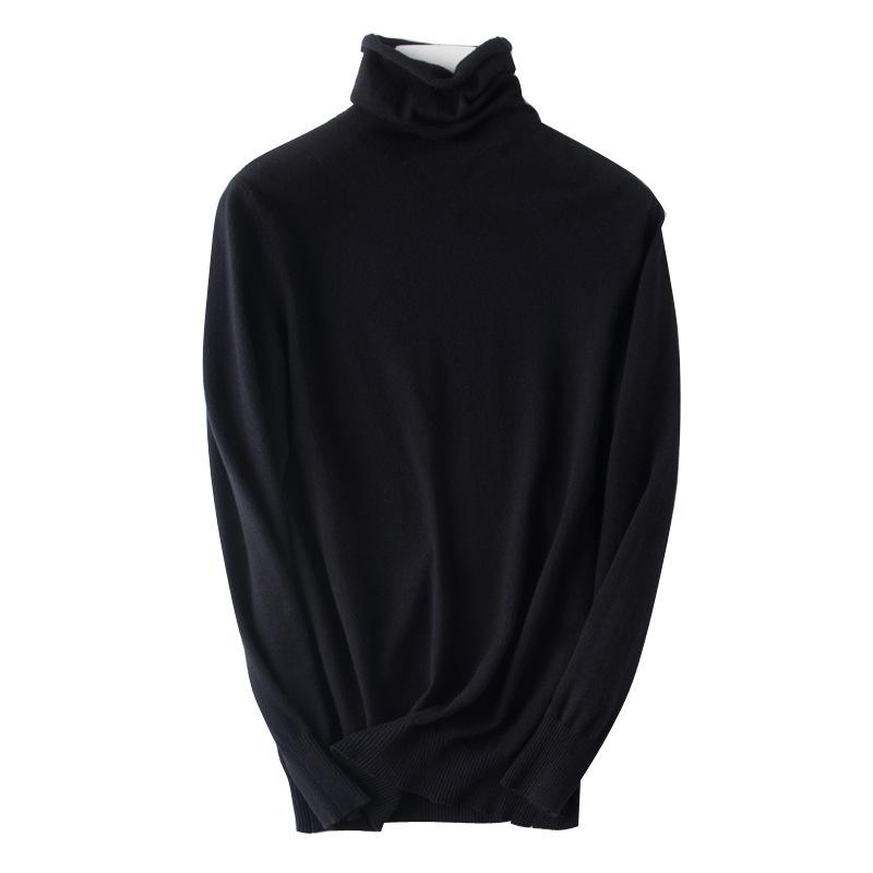 Women's Autumn Winter Korean Style High Neck Slim-Fit Knit Base Layer Sweater Fashionable and Versatile