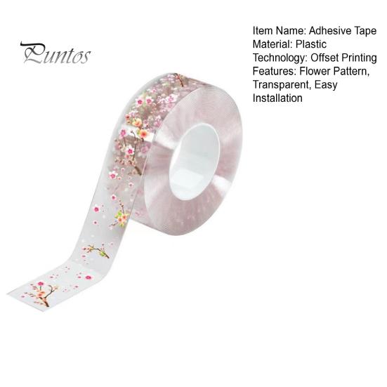 Adhesive Tape Waterproof Transparent Flower Print Cuttable Sealing Corners Seams Caulk Tape Flexible Corner Sealant Tape
