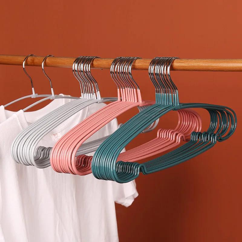 10PCS Simple Clothes Hanger Non Slip Dormitory Household Clothes Hanging to Prevent Clothes Deformation  Storage