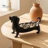Dekorative Hundefigur 3D-gedruckter Dackel Aufbewahrungsschale für Schmuck Schlüssel Ohrringe, Kreativer Schreibtisch-Organizer, Tischdekoration Eingangsbereich Dekoration Und