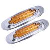 Pair 16LEDs Taillight Electroplated Trim Side Marker Auto External Lamps for 12VCelsius24V Car Truck Pickup