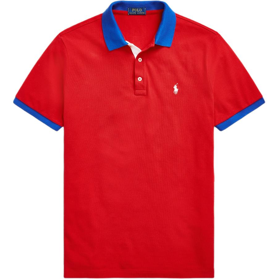 Polo Ralph Lauren Color Block Small Pony Embroidered Fitted Short Sleeve Polo Shirt Men tops MNPOKNI1N821134-600