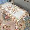 Waterproof Oil-Proof Red Yarn Tablecloth for Dining or Coffee Table (90x150 Cm) - New Year Design