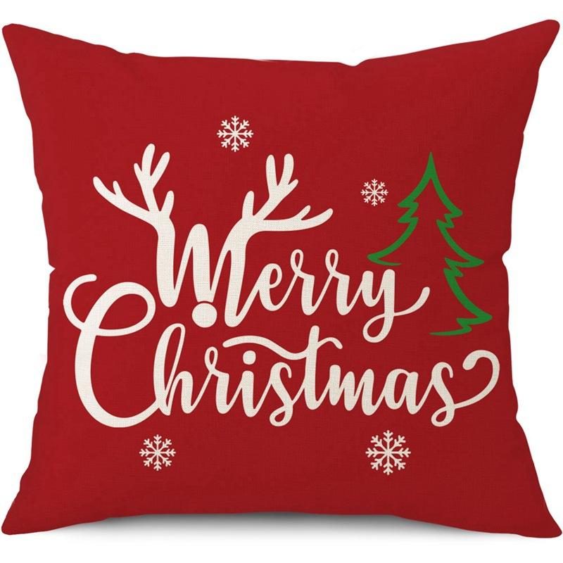 45cm Merry Christmas Cushion Cover Pillowcase 2025 Christmas Decorations for Home Ornament Happy New Year Christmas Decor 2026