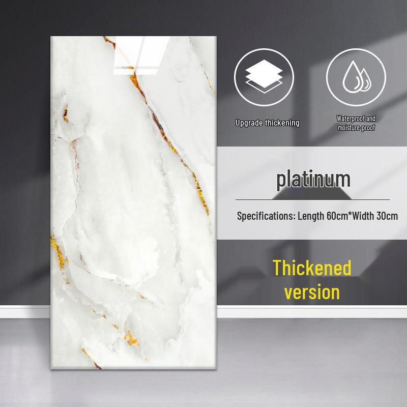 

Водонепроникна наклейка на стіну під мармурову плитку: Самоклеючі вологостійкі шпалери для ремонту ванної кімнати 30x60 cm