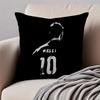 Soccer Athlete LM 10 LLionel MMessi Cushion Cover Pillowcase Antidustmite Invisible Zipper Short Plush Sofa Cushion