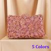 Sparkling Flowers Evening Clutch Purses Women’s Crystal Bridesmaid Clutches Ladies Dinner Diamond Wedding Bag Girls Female Pink