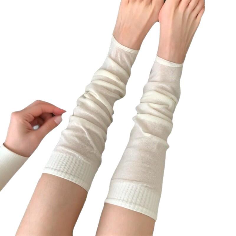 Miu Zehenfreie Socken, Ballett-Wadensocken, Sommerliche Dünne Weiße Tritt-Beinlinge, Stapelsocken, Damen Japanische JK Unifarben