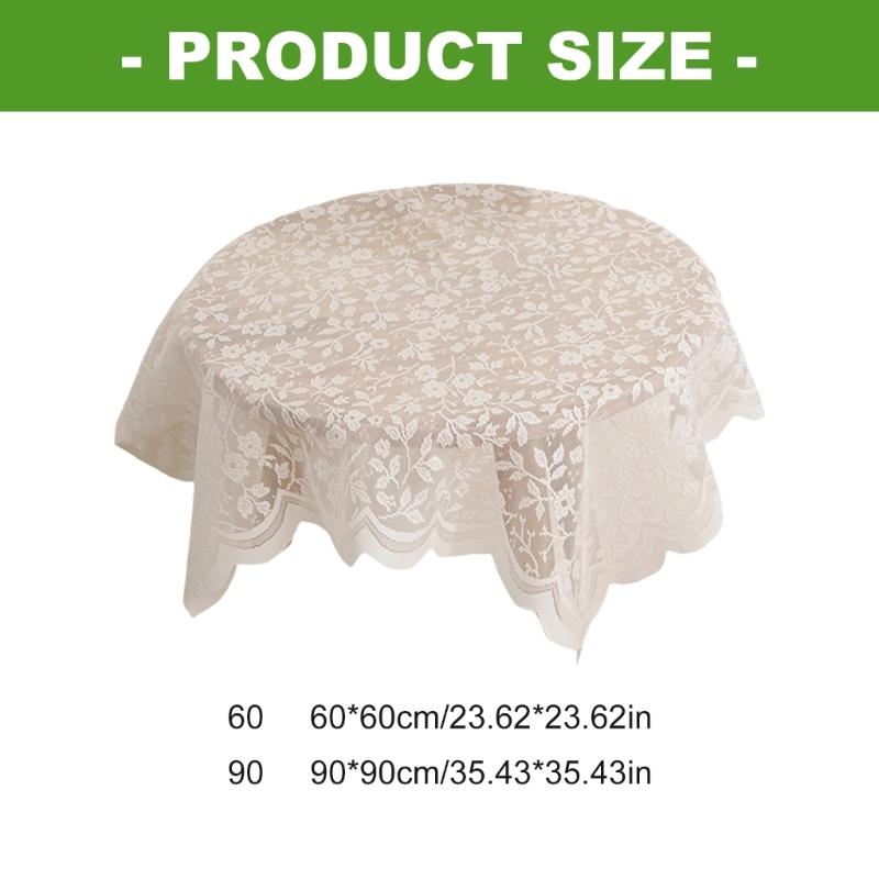 Stylish Lace Tablecloth For Centerpiece Decoration Washable Polyester Fabric Home Accent