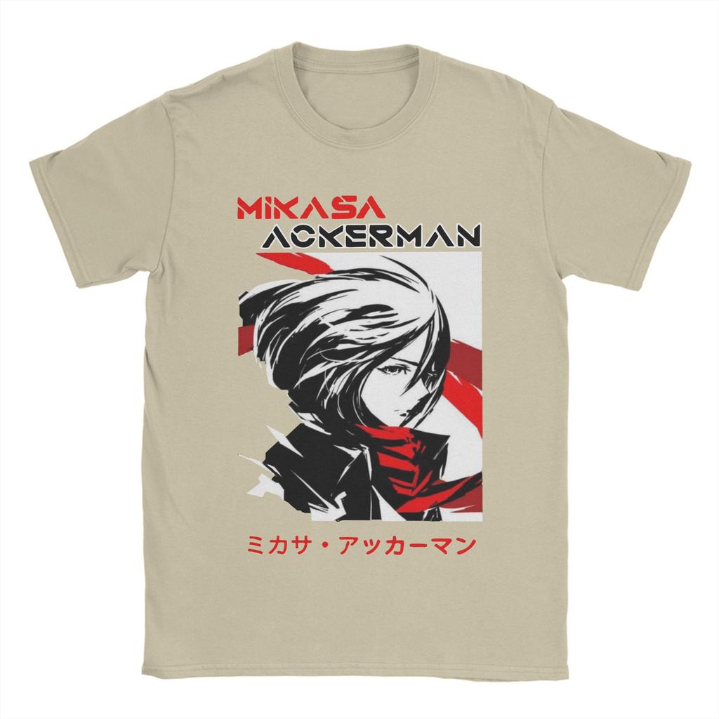Cool Ackerman Attack On Titan T-Shirts Men Round Neck Cotton T Shirts Shingeki No Kyojin Short Sleeve Tee Shirt Graphic Clothes