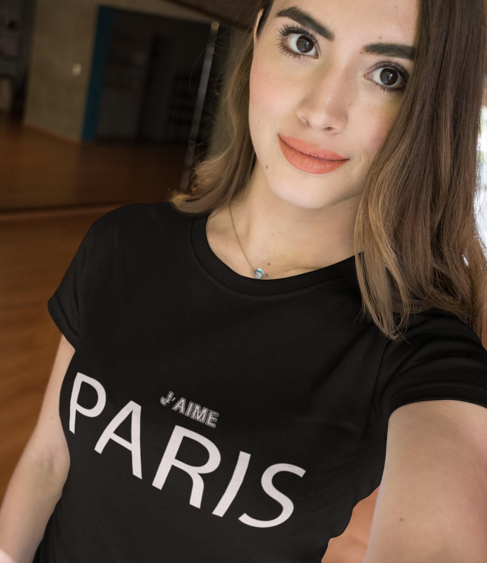 J aime Paris T-Shirt: Minimalist French Typography, Unisex Cotton Tee 2XL