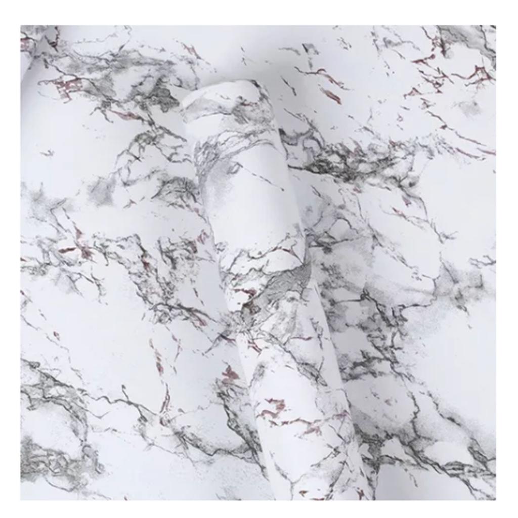 Selbstklebende Marmortapete Abziehen und Aufkleben Weiße Marmorkontakt-Wandfolie für Zuhause Wohnzimmer