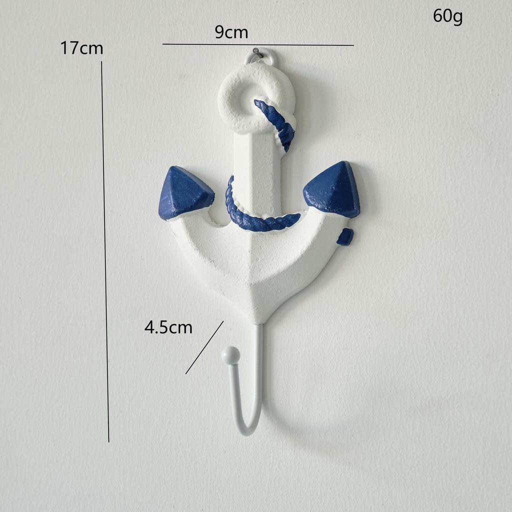 Crochets Muraux Thème Nautique Étoile de Mer Coquillage Ancre Design Cintres Décoratifs pour Maison Côtière Salle de Bain Salon Organisation