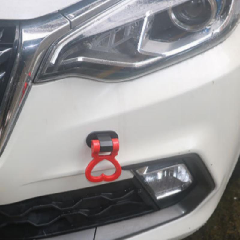 Heart Shape Car Styling Trailer Hooks Sticker Decoration Car Auto Rear Front Trailer Simulation Racing Ring Vehicle Towing Hook