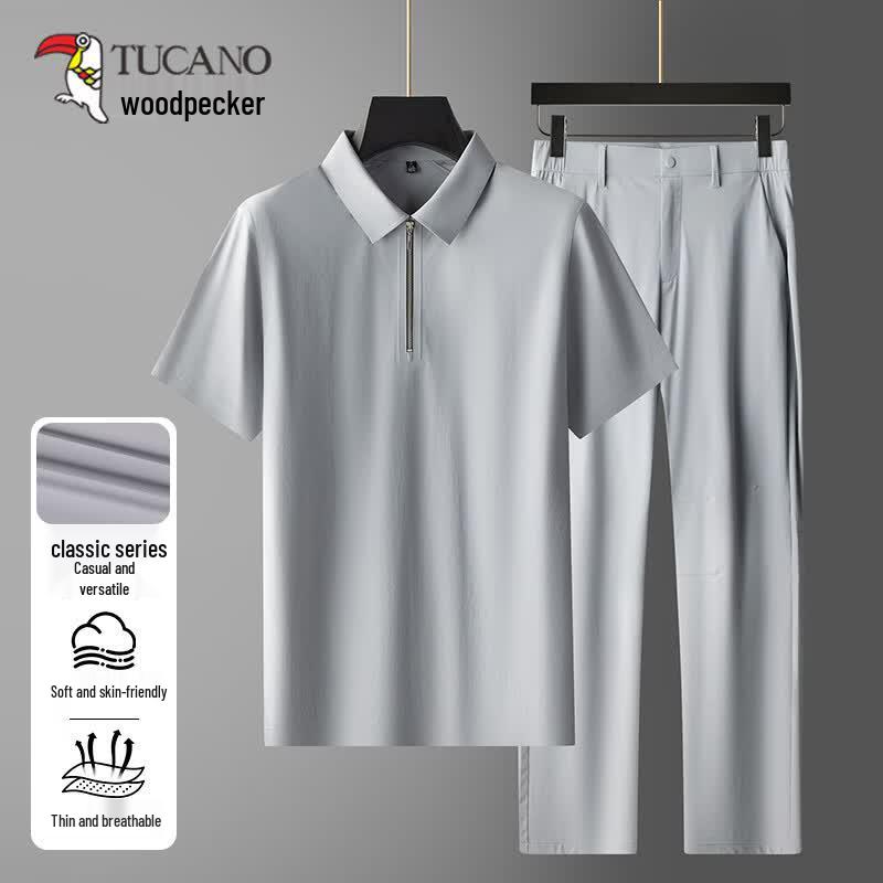 Tucano Men s Ice Silk Short Sleeve Casual Set 2XL