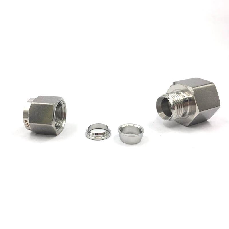 Diannan 316L SS Double Ferrule Internal Thread Connector