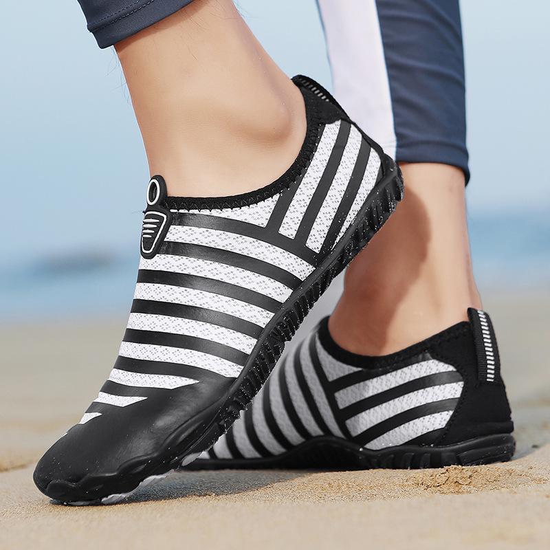Unisex Quick-Dry Striped Hiking and Water Shoes – Breathable, Non-Slip 36