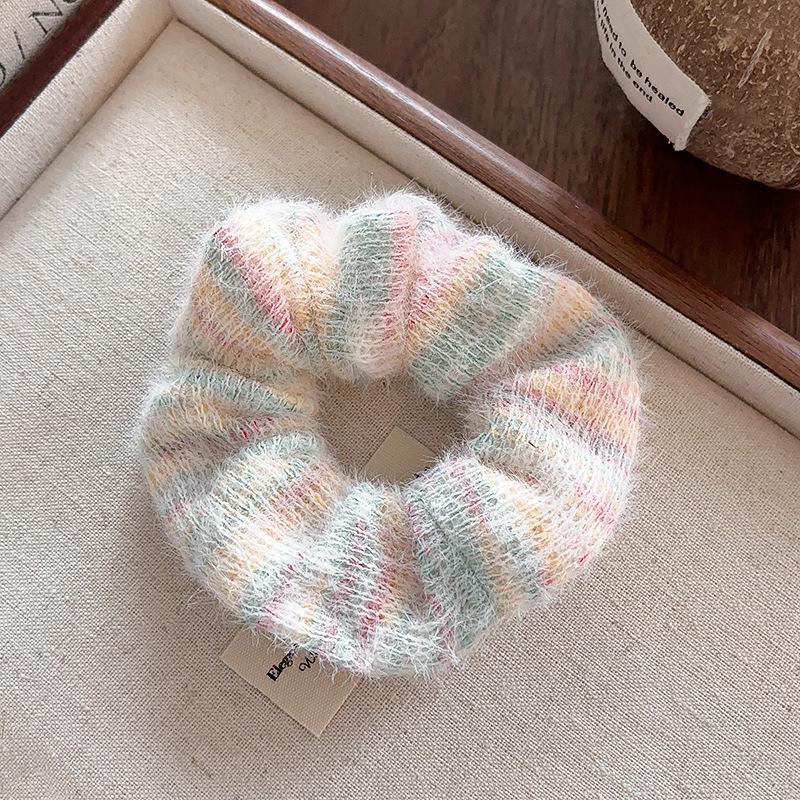 Дофаминовый милый мягкий восковой ободок 2026 новый шерстяной вязаный резинка для волос в виде толстой кишки милые аксессуары для волос для девочки