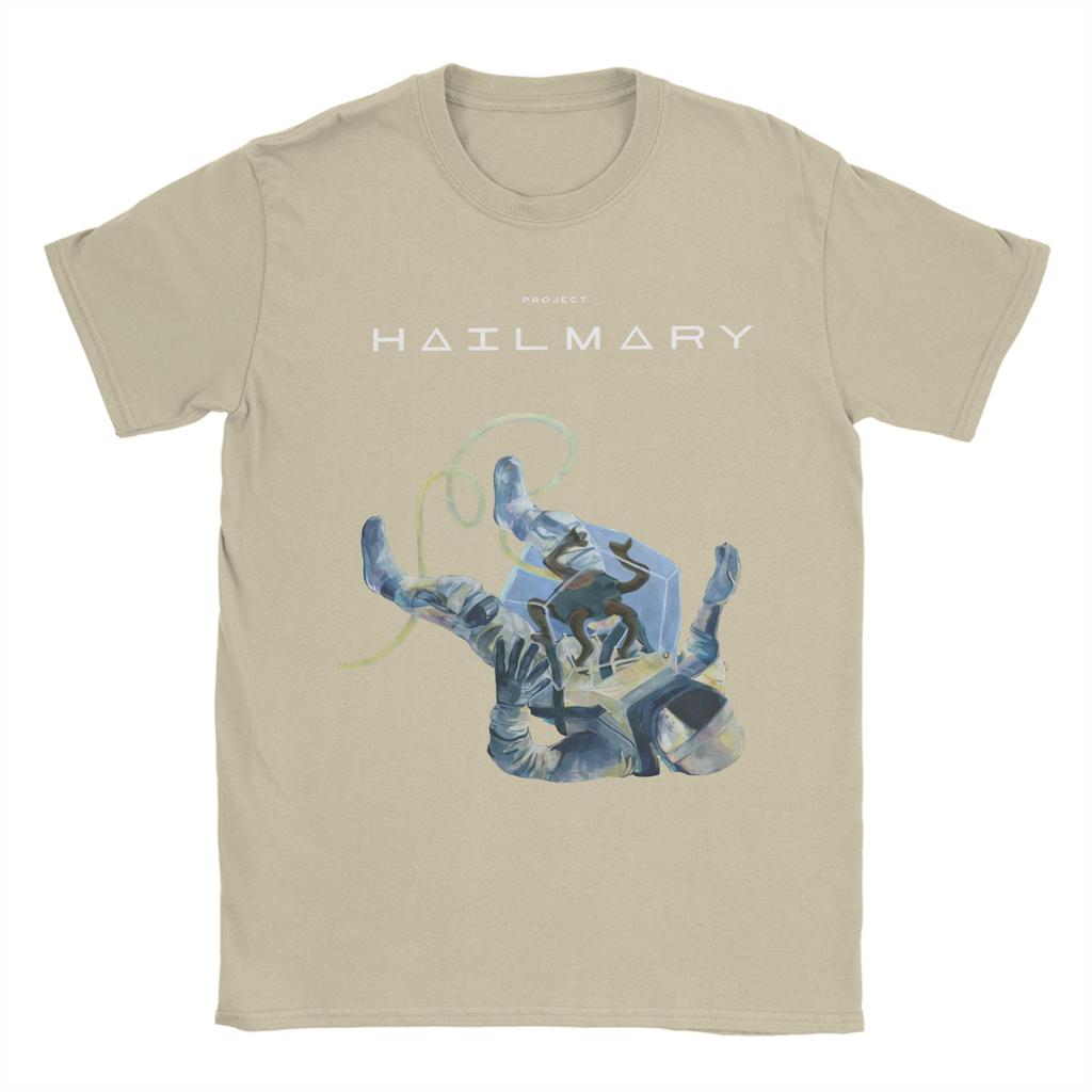 Mens TShirt Project Hail Mary Casual Pure Cotton Tees Short Sleeve T Shirt O Neck Tops Graphic Printed