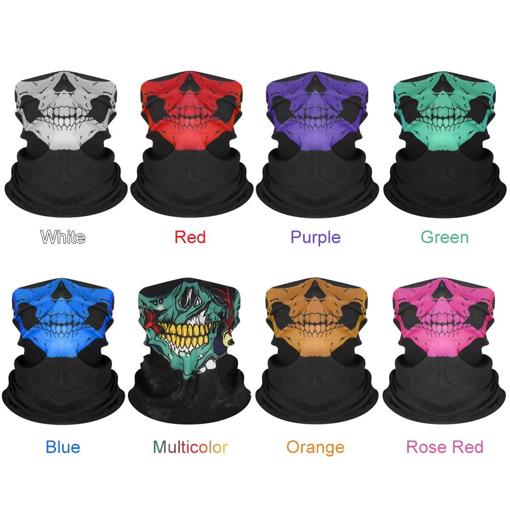 Unisex Ghosts Skull Half/Full Face Mask Ghost Skeleton Mask Scary Horror Skeleton Skull Mask for Cosplay Party Halloween Cycling