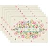 1PC Blooming Pink Flowers Spring Placemats Suitable for Party Kitchen Dining Decoration Measuring