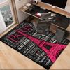 Parisian Eiffel Tower Romance Office Rug Chair Mat, Entryway Carpet, Suitable for Front Door, Bedroom, Living Room, Desk, Holiday Gift